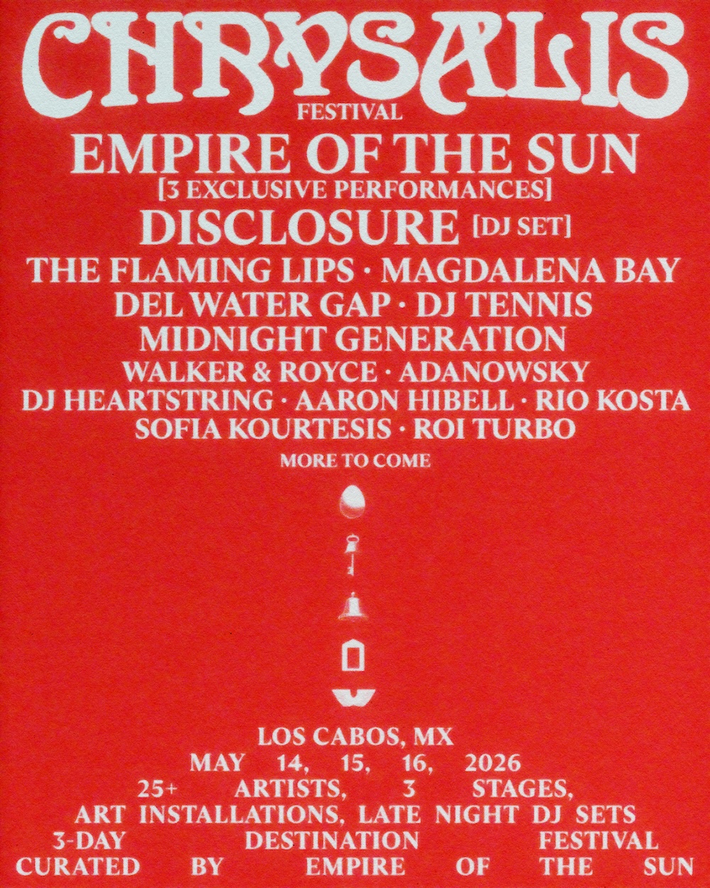 Chrysalis Festival 2026: Empire of the Sun Revela el Lineup Completo